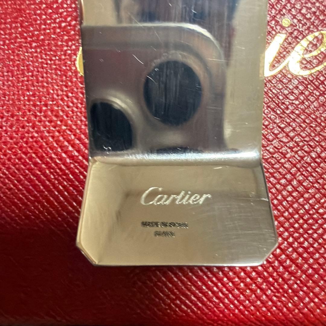 美品◎Cartier カルティエ マネークリップ Cドゥカルティエ シルバー