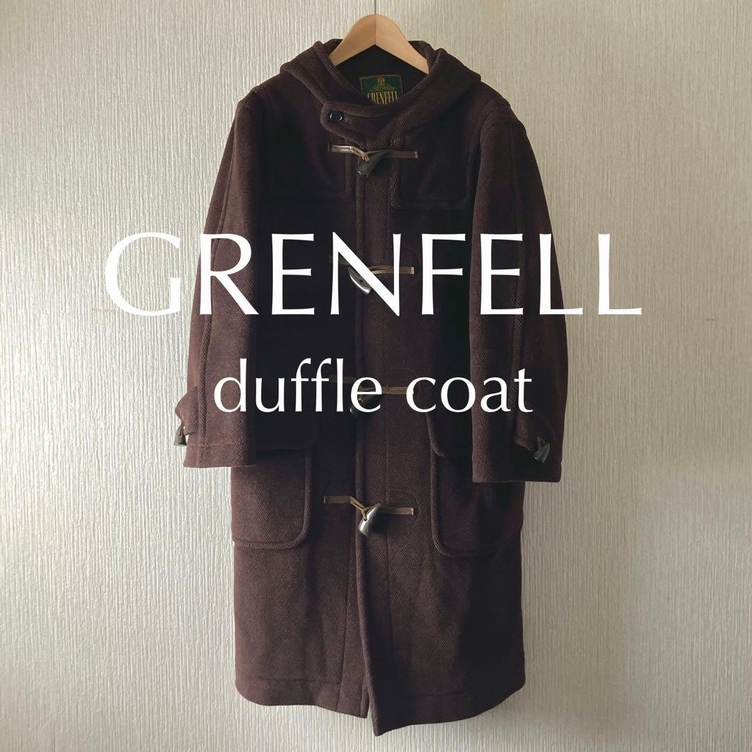【極美品/英国製】80s GRENFELL ロングダッフルコート エルメス生地