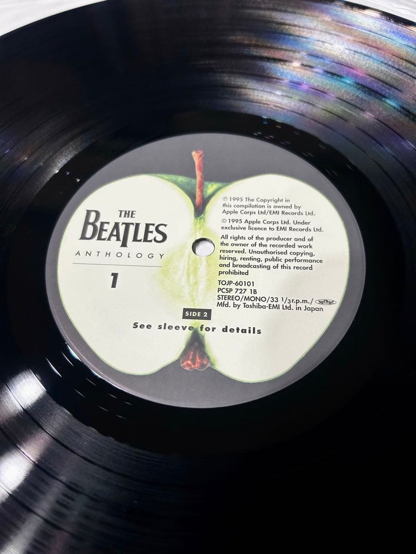 【美品】ビートルズ　- アンソロジー　1 帯付き　LPレコード3枚組