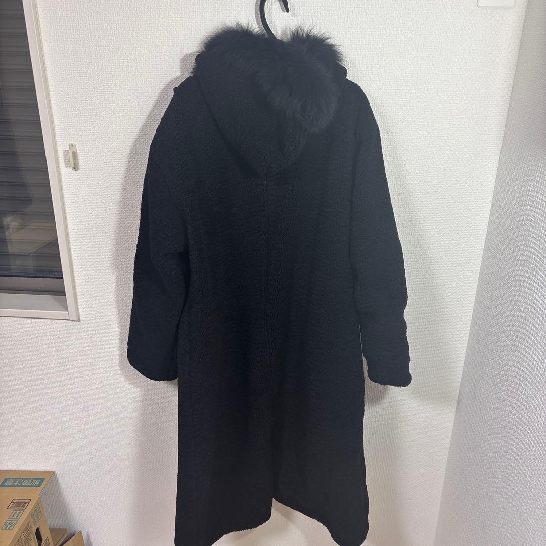 LASUD ファーボアコート　ブラック　未使用品　サイズ9号　定価34000円