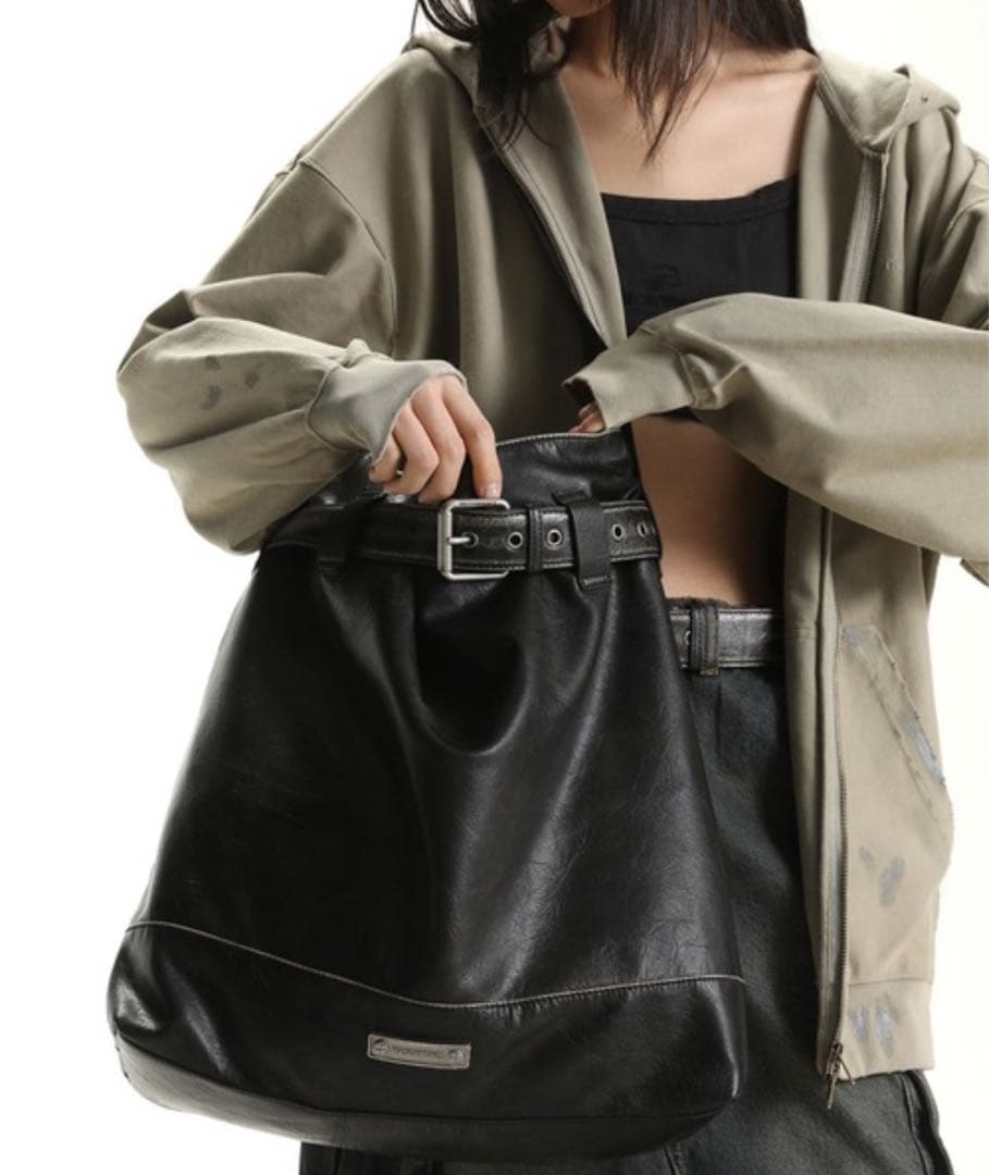 PUレザー ショルダートートバッグ MASONPRINCEメンズ レディース