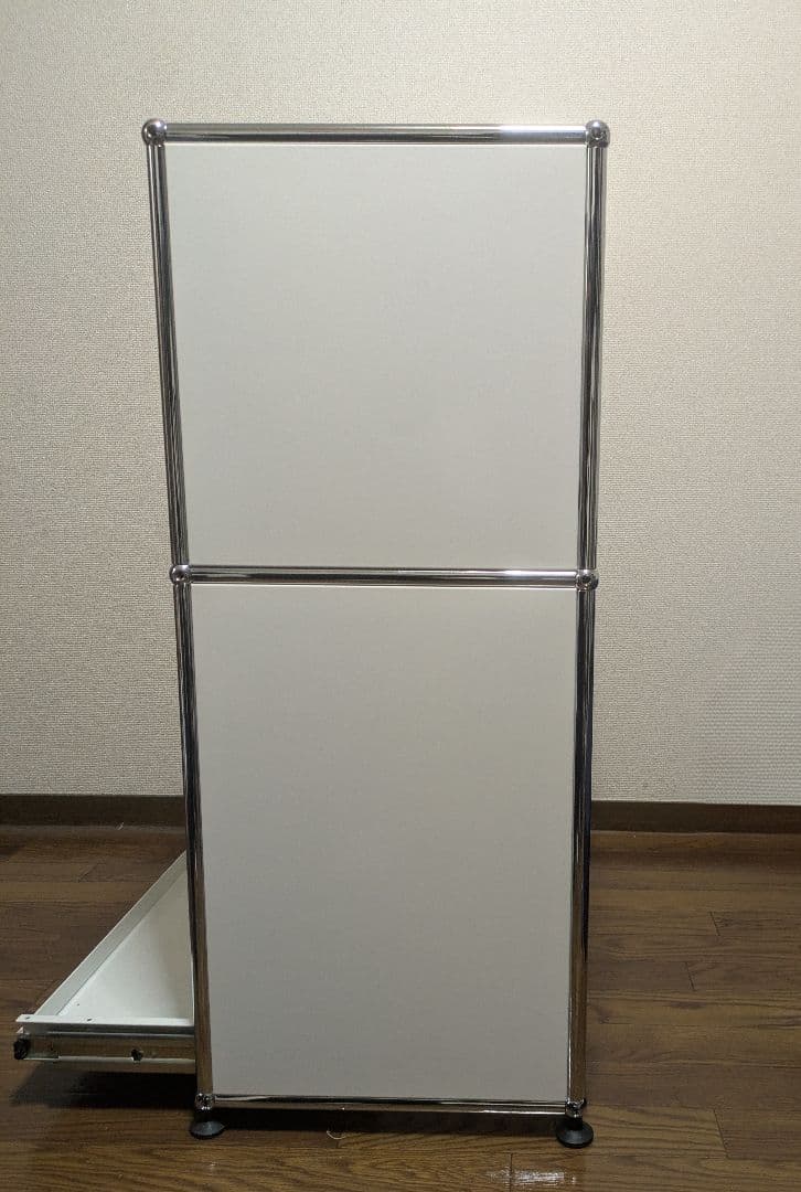 USM ハラー ホワイトキャビネット 1連2段