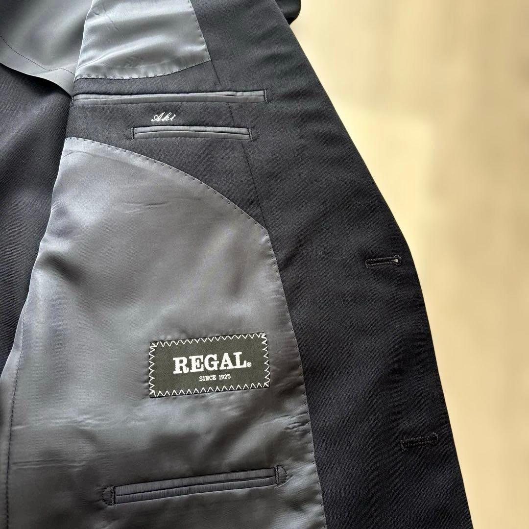 リーガル 形状記憶スーツ セットアップスーツ シンプル紺　大きいサイズ　BE7