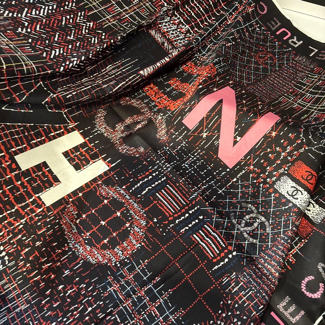 CHANEL スカーフ ブラック
