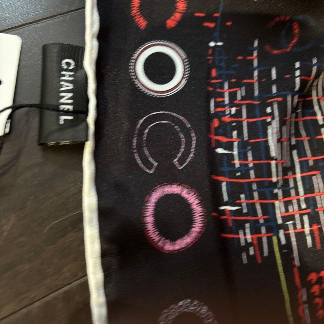 CHANEL スカーフ ブラック