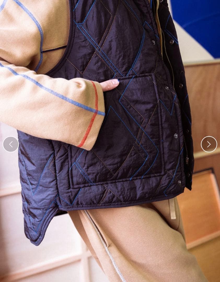 PAMM 時計じかけのアーガイルキルティングベスト