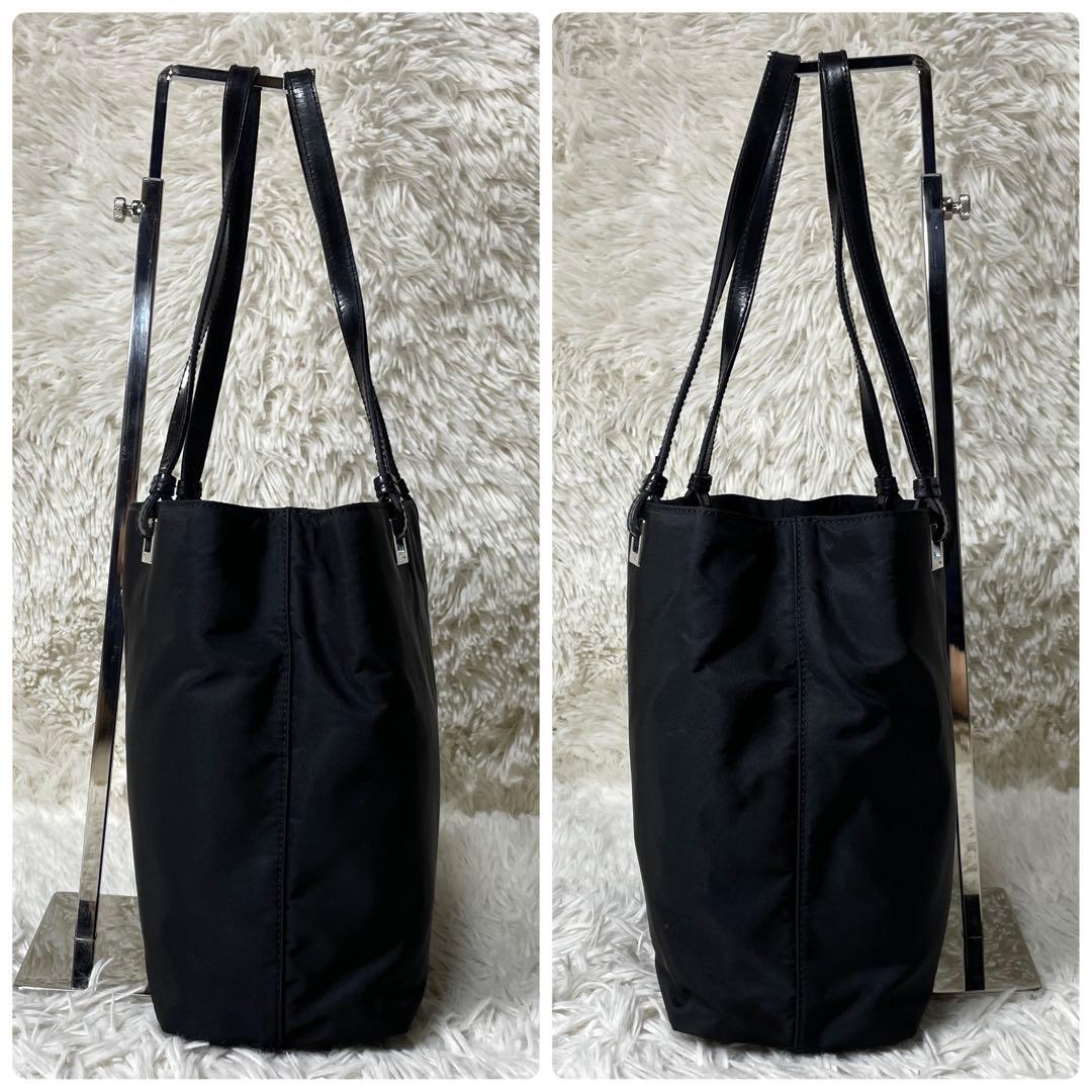 【超極美品】PRADA プラダ　トートバッグ　ナイロン　レザー　ブラック　肩掛け