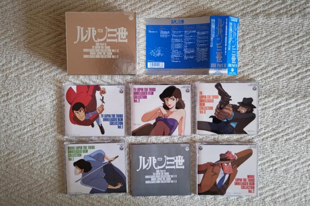 ルパン三世／『ＢＯＸ』（黒箱）、『ＢＯＸ　Ｐａｒｔ　Ⅱ』（銀箱）ベストＣＤ１０枚