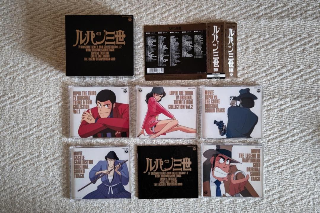 ルパン三世／『ＢＯＸ』（黒箱）、『ＢＯＸ　Ｐａｒｔ　Ⅱ』（銀箱）ベストＣＤ１０枚