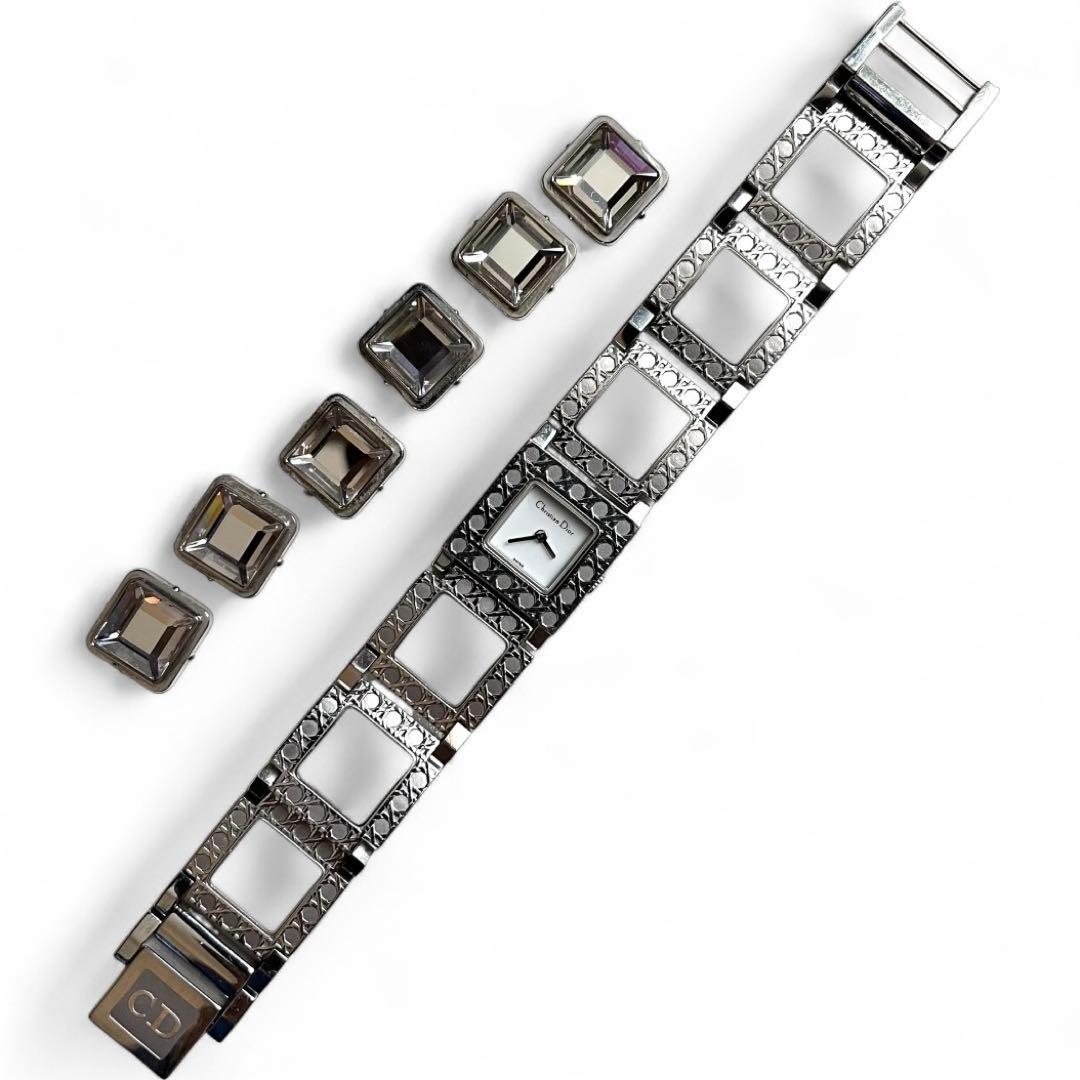 美品✨クリスチャンディオール シルバー　ラ・パリジェンヌ スクエア 稼働 付属品