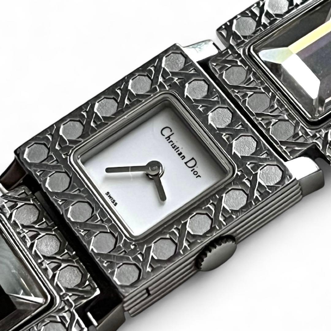 美品✨クリスチャンディオール シルバー　ラ・パリジェンヌ スクエア 稼働 付属品