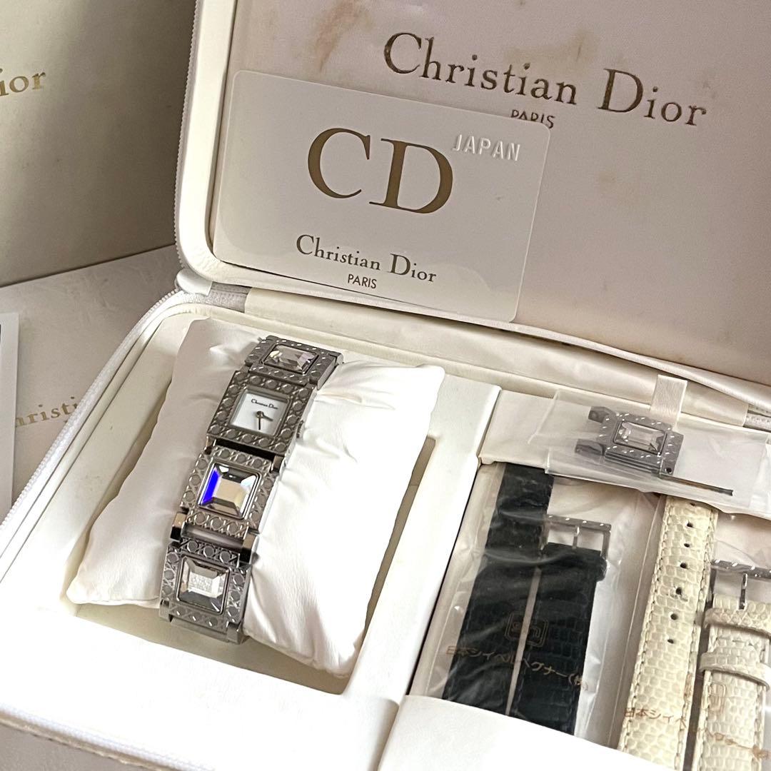 美品✨クリスチャンディオール シルバー　ラ・パリジェンヌ スクエア 稼働 付属品