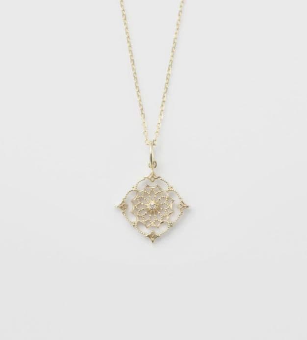 販売証明書有り☆agete K10 ダイヤモンドチャーム