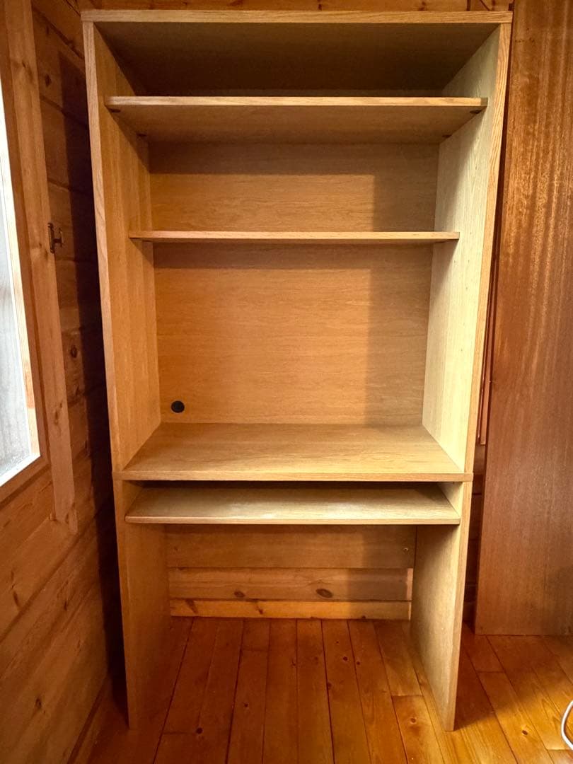 美品 無印良品 スタッキングキャビネット デスクユニット オーク材 ①