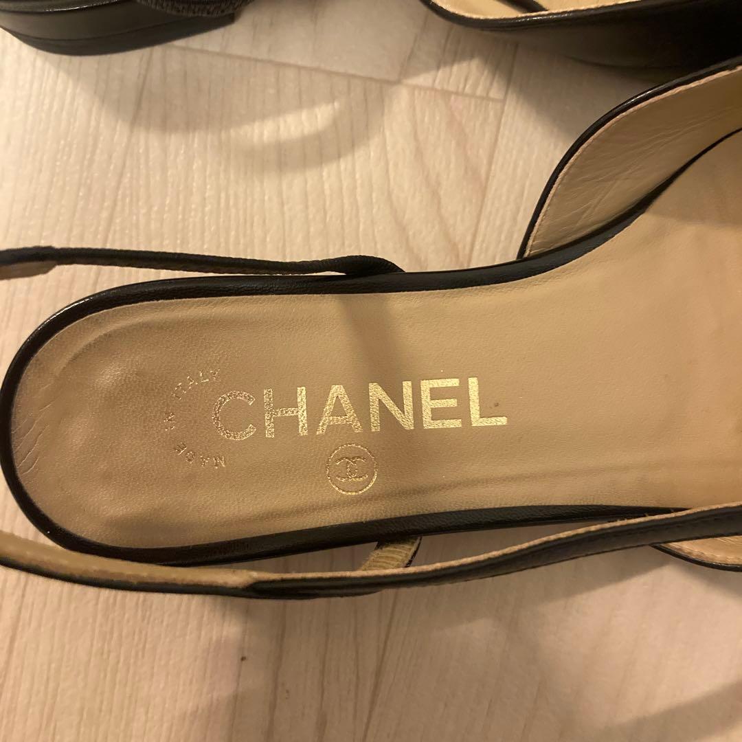 シャネル　スリングバック　シューズ　37