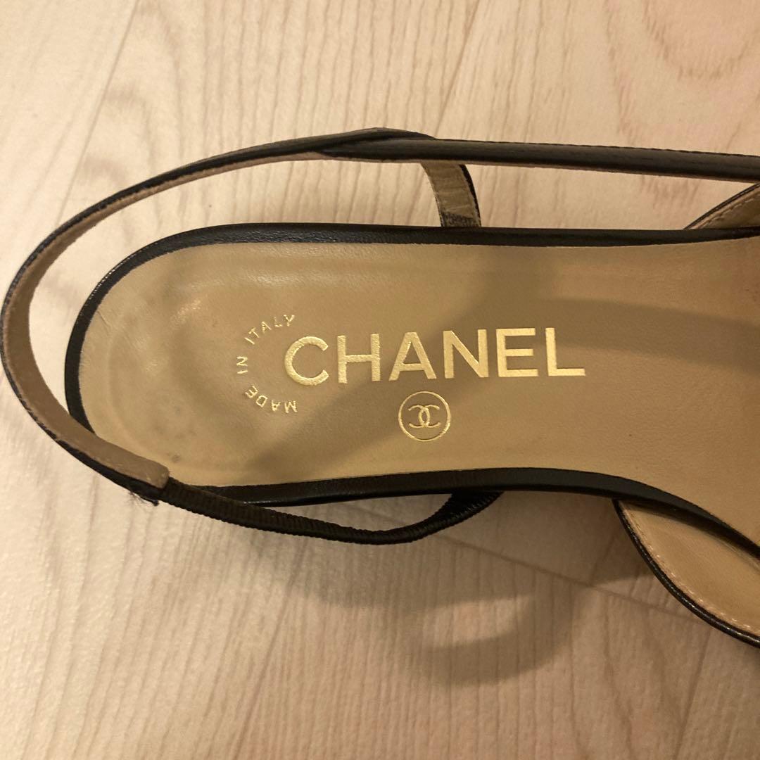 シャネル　スリングバック　シューズ　37