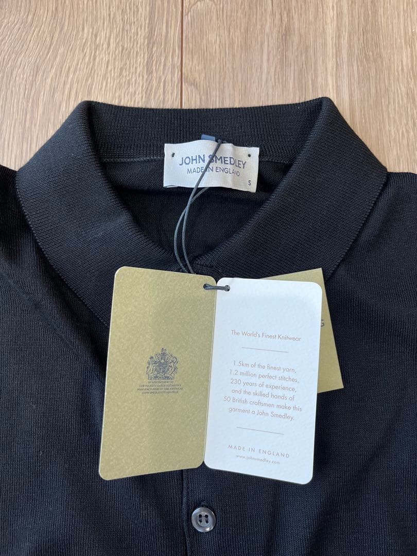 JOHN SMEDLEY ジョンスメドレー ブラック コットン ポロシャツ