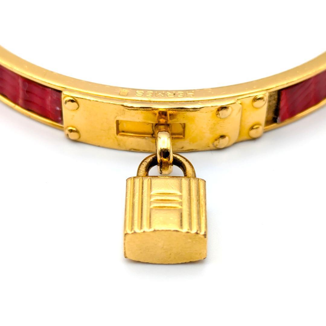 良品【HERMÈS／エルメス】 ケリー バングル カデナ ゴールド ブレスレット