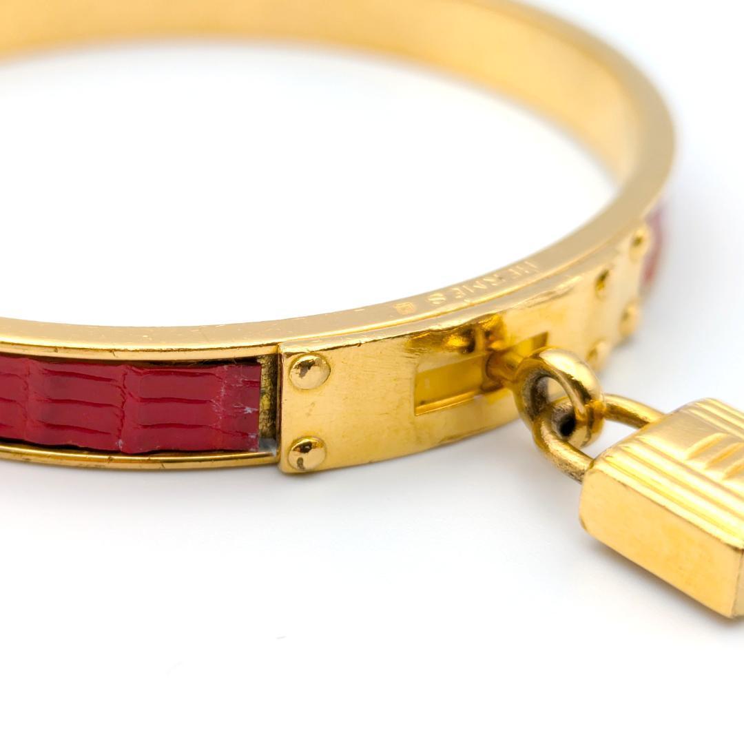 良品【HERMÈS／エルメス】 ケリー バングル カデナ ゴールド ブレスレット
