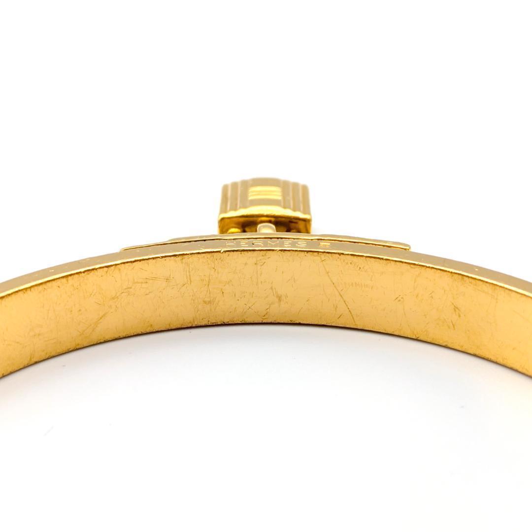 良品【HERMÈS／エルメス】 ケリー バングル カデナ ゴールド ブレスレット