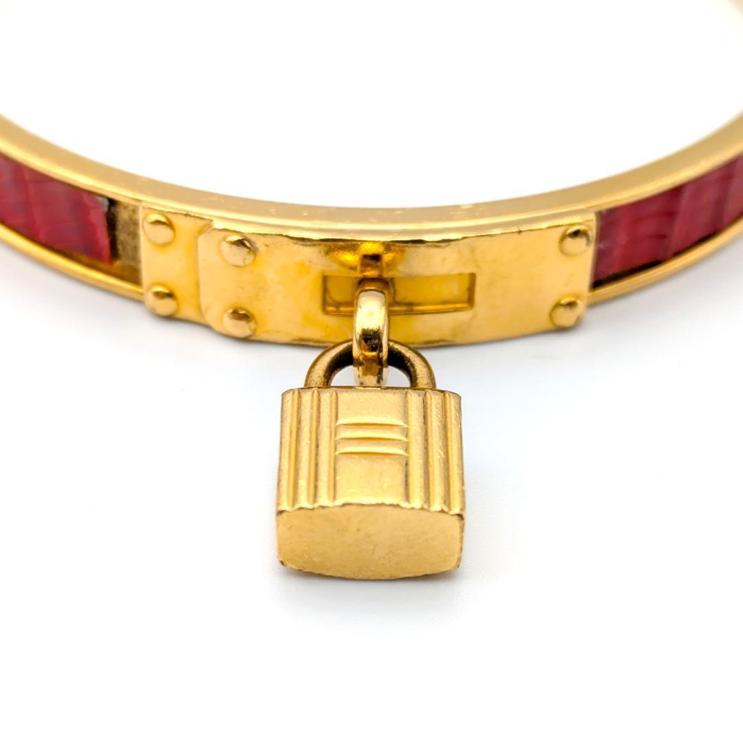 良品【HERMÈS／エルメス】 ケリー バングル カデナ ゴールド ブレスレット
