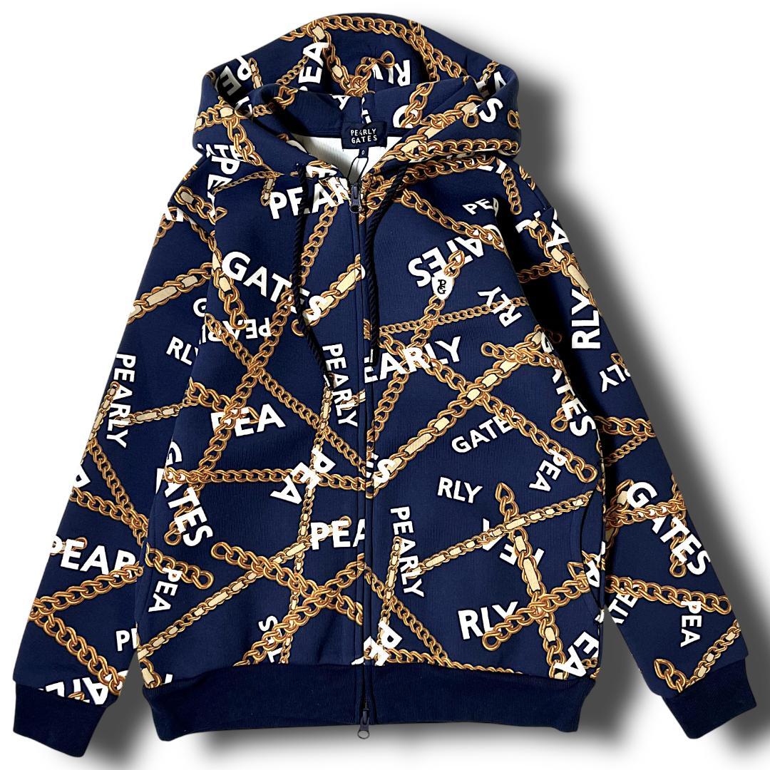 定価63,800円 0 パーリーゲイツ チェーンロゴ柄 セットアップ 上下セット