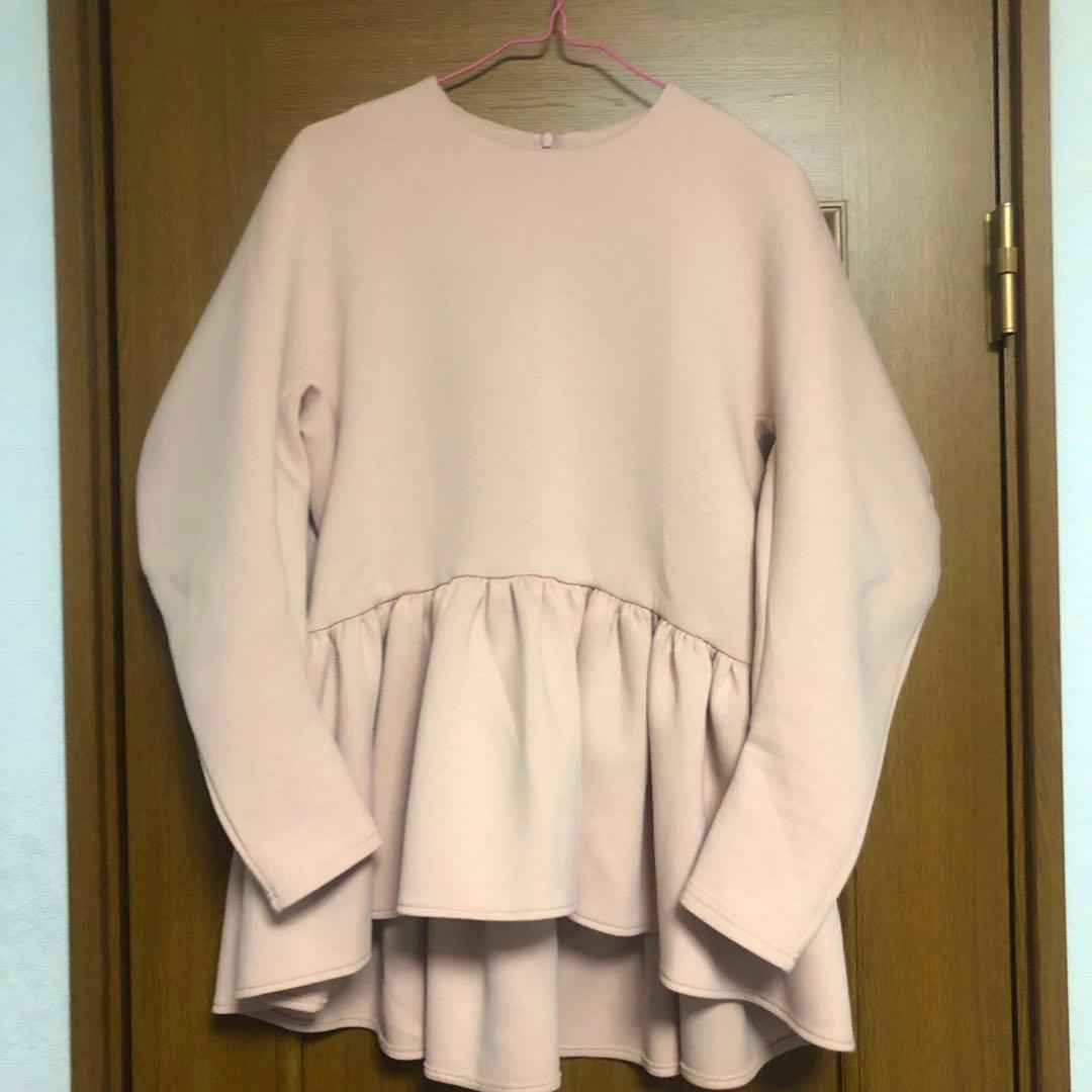 ツルバイマリコオイカワ Kirill キリル ペプラム トップス ピンクベージュ