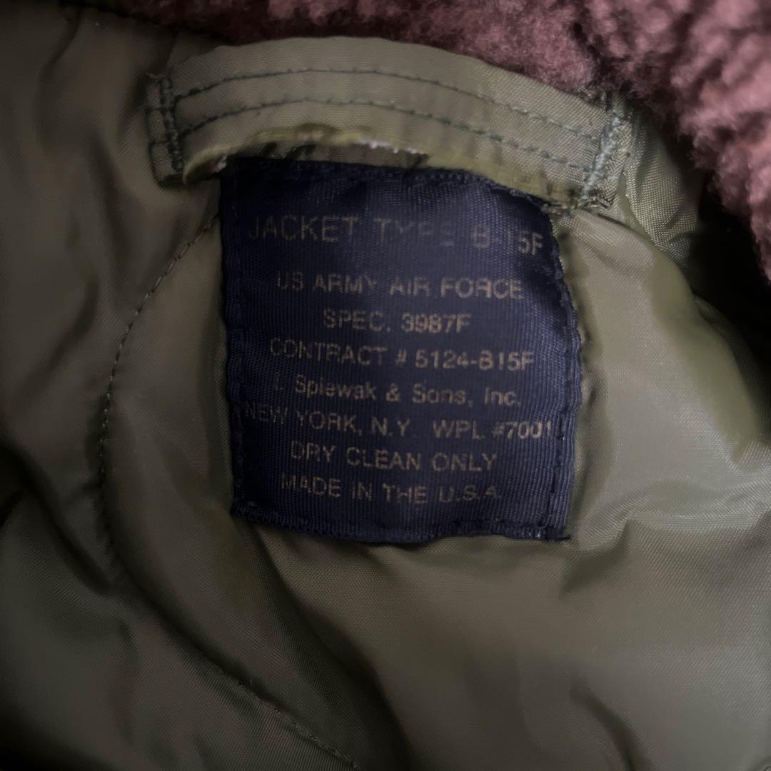 USA製 SPIEWAK B-15 フライトジャケット M相当 スピワック 美品
