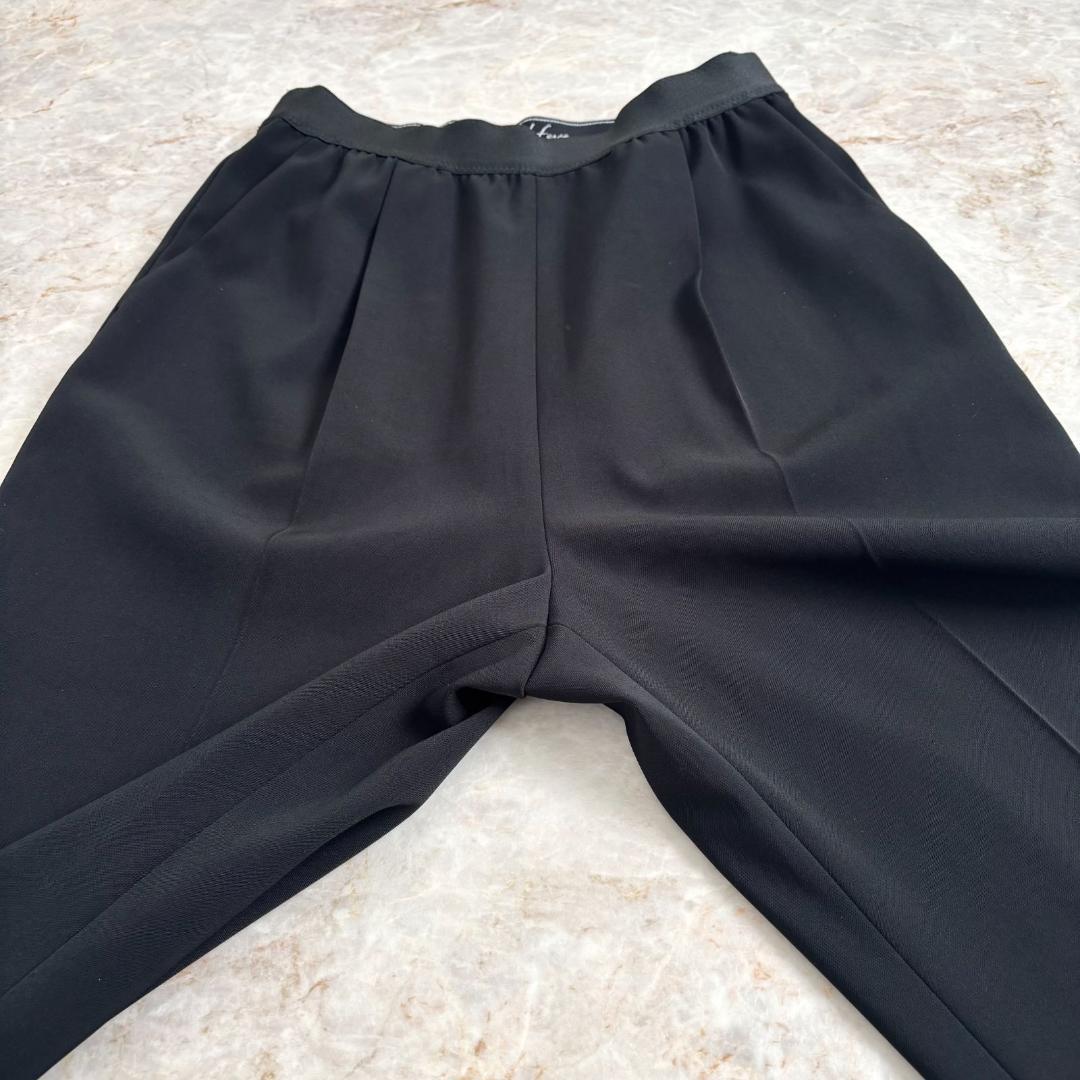 名品✨Heve エブリデイパンツ 38 黒 ウエストロゴ ストレッチ 美品　学校