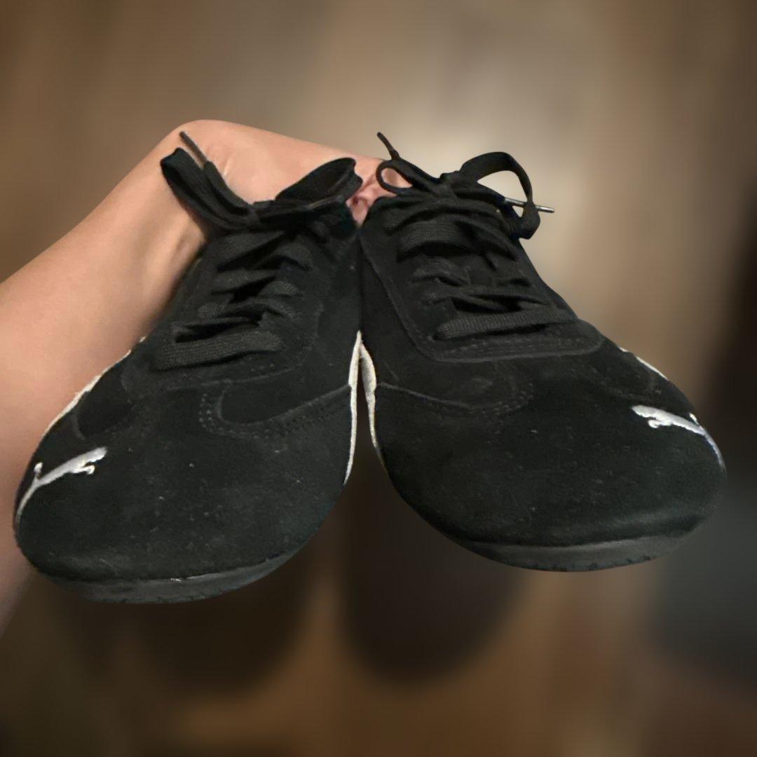 Puma スピードキャット ローカットスニーカー 黒/白