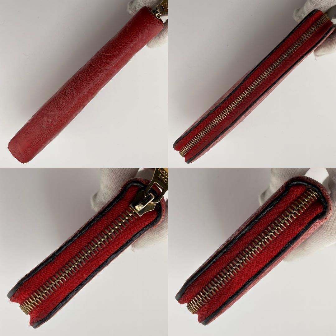 人気✨美品✨ルイヴィトン モノグラム アンプラント ジッピーウォレット 赤
