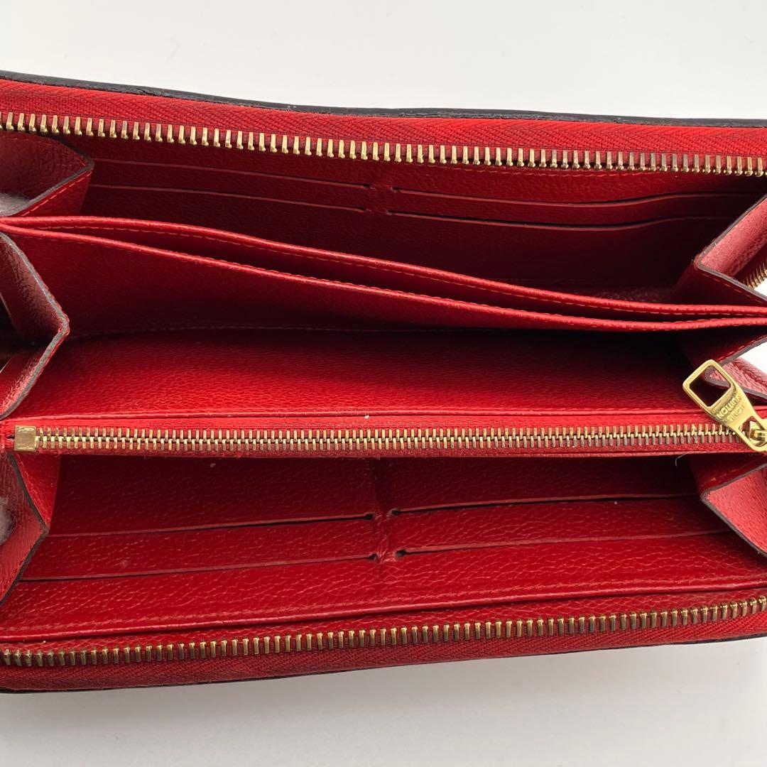 人気✨美品✨ルイヴィトン モノグラム アンプラント ジッピーウォレット 赤