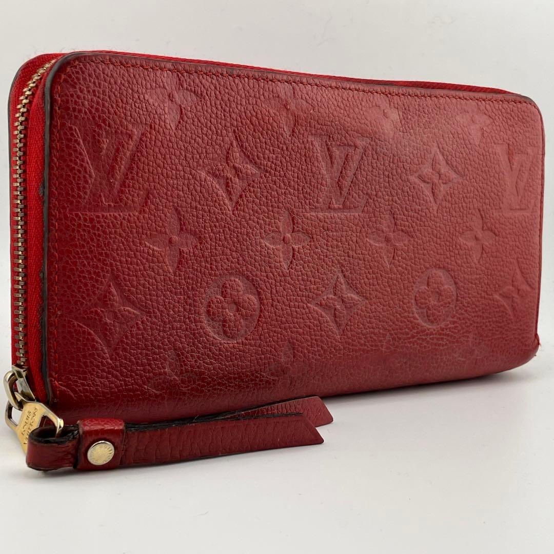 人気✨美品✨ルイヴィトン モノグラム アンプラント ジッピーウォレット 赤