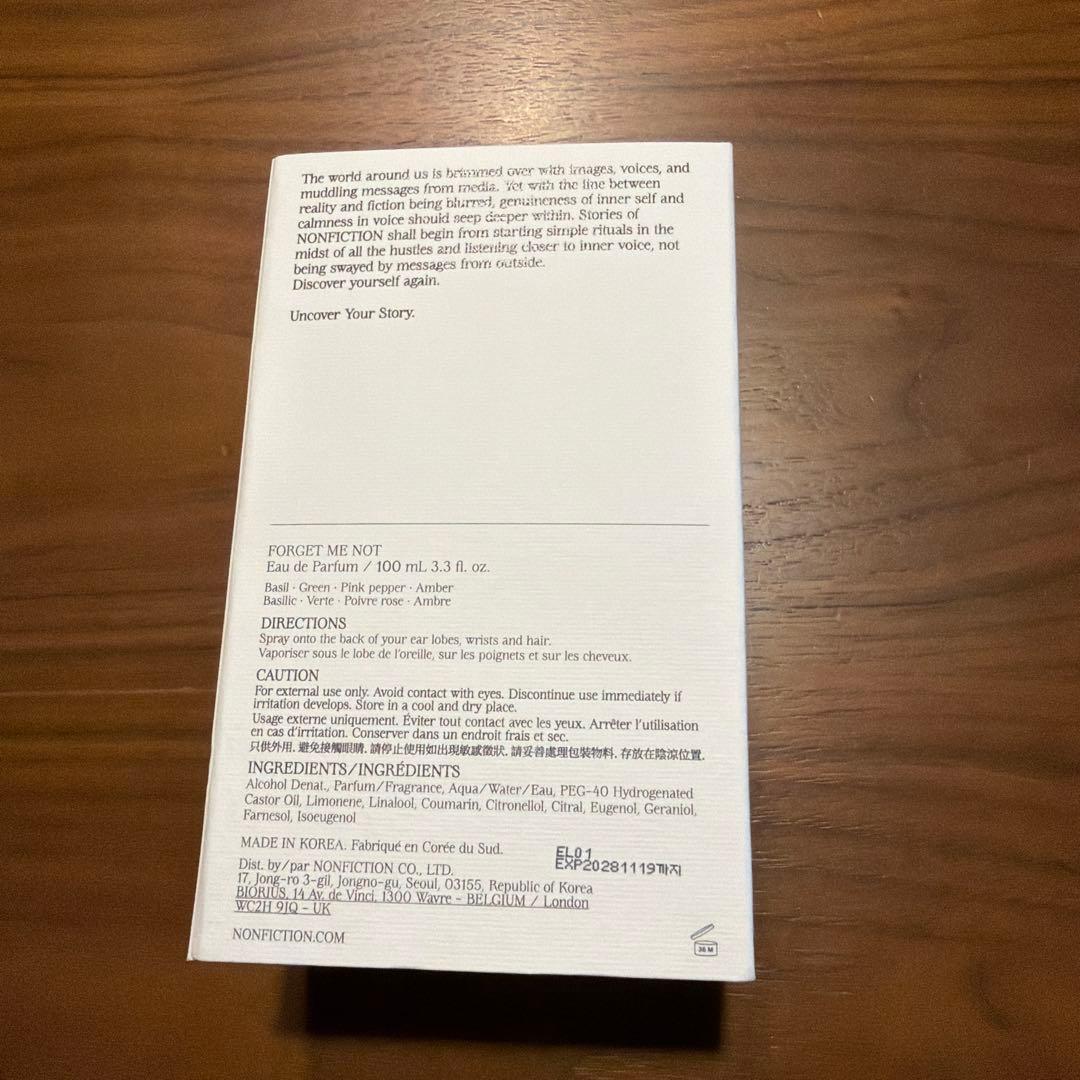 NONFICTION FORGET ME NOT 100ml 香水