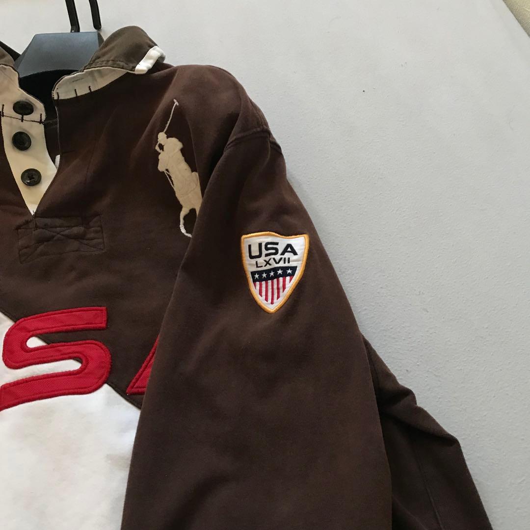 POLO Ralph Lauren ビッグポニー USA 長袖 ラガーシャツ