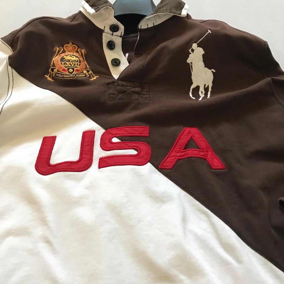 POLO Ralph Lauren ビッグポニー USA 長袖 ラガーシャツ