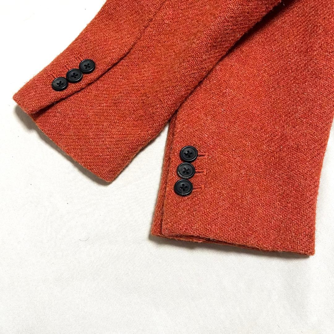 【新品 希少色】ハリスツイード　ロングチェスターコート　ウール100%　S