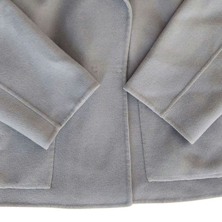 23AW✨ボールジィ　プレミアムウールリバーオープンカラーショートコート　ブルー