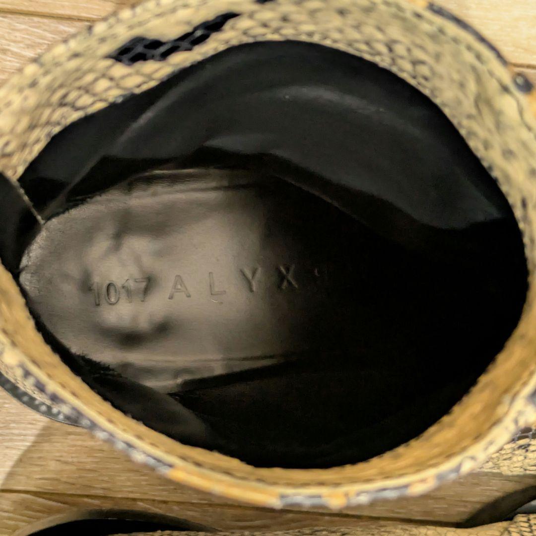 1017 ALYX 9SM パイソン型押し バッグジップ ブーツ size41