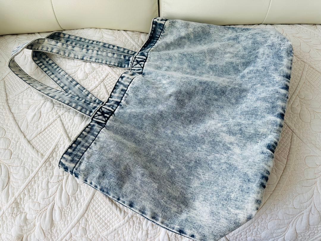 CHANELノベルティ☆肩掛けトートバッグ新品未使用品デニムウォッシュ加工大容量