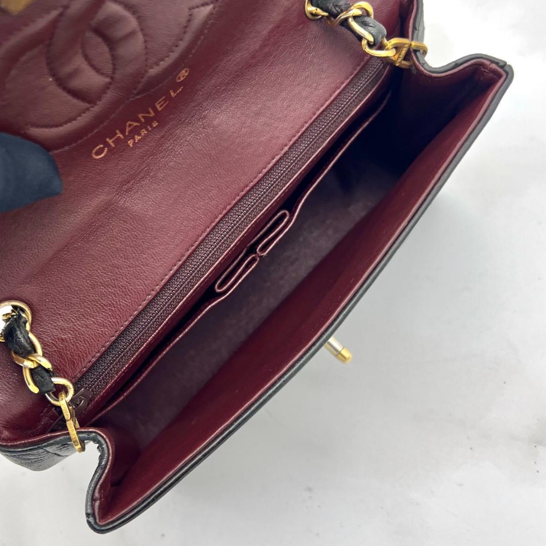 【Gカード付】 シャネル マトラッセ チェーン ショルダー ゴールド金具 黒