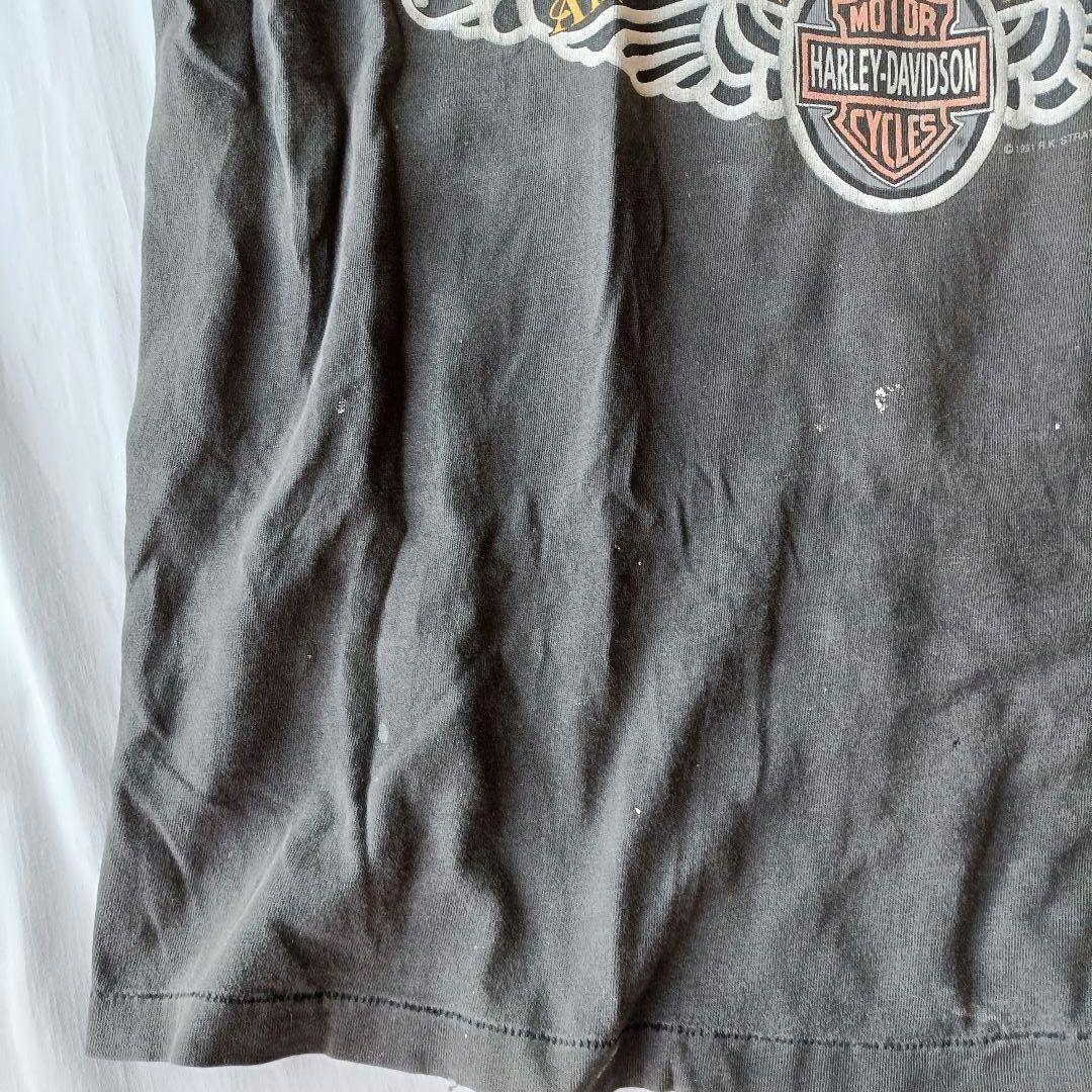 ハーレーダビッドソン　 アメリカン製古着　両面プリント　フェード