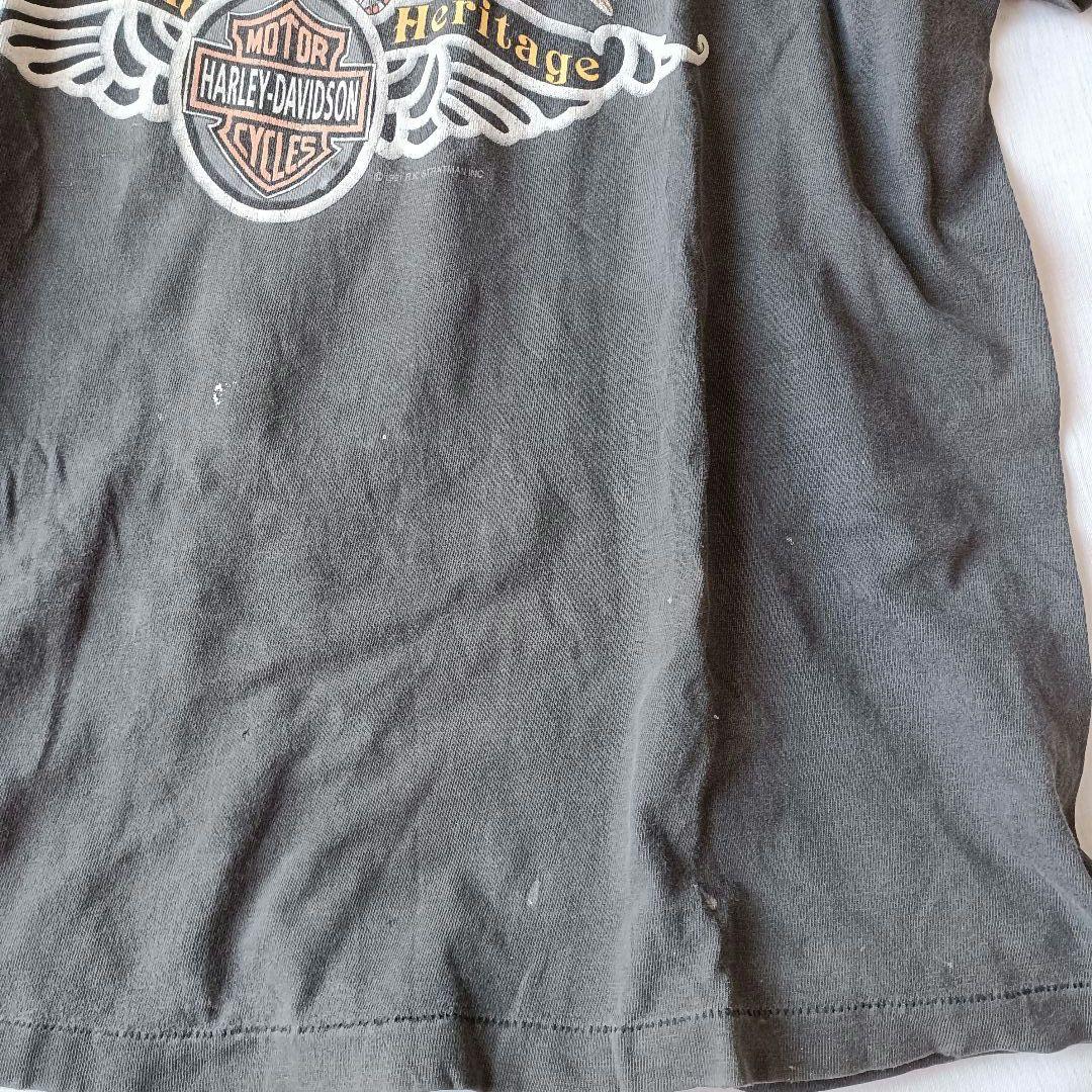 ハーレーダビッドソン　 アメリカン製古着　両面プリント　フェード