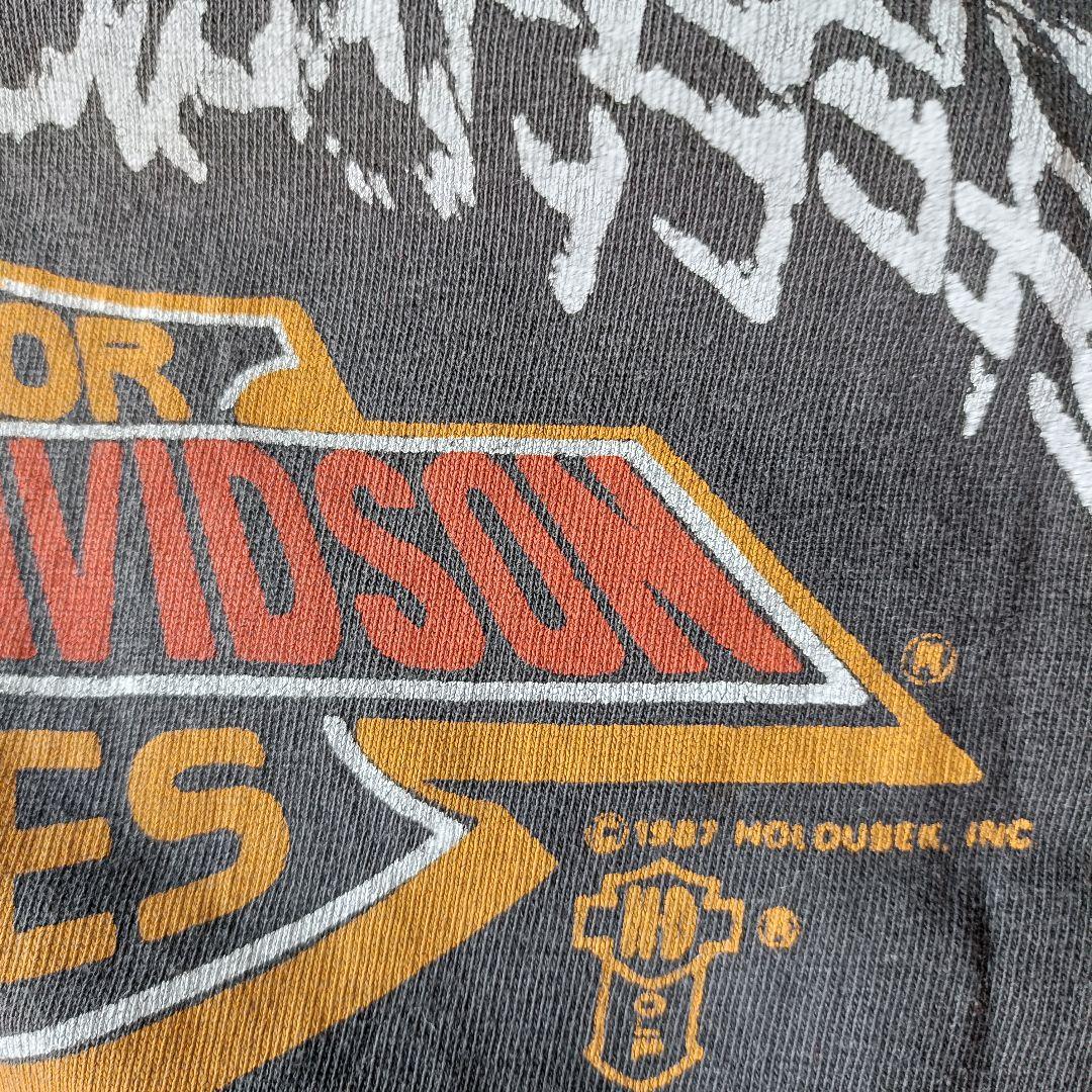 ハーレーダビッドソン　 アメリカン製古着　両面プリント　フェード