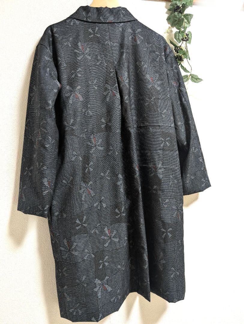 ロングコート　 着物リメイク