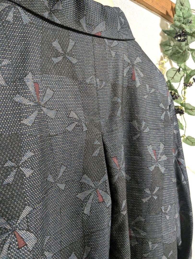 ロングコート　 着物リメイク