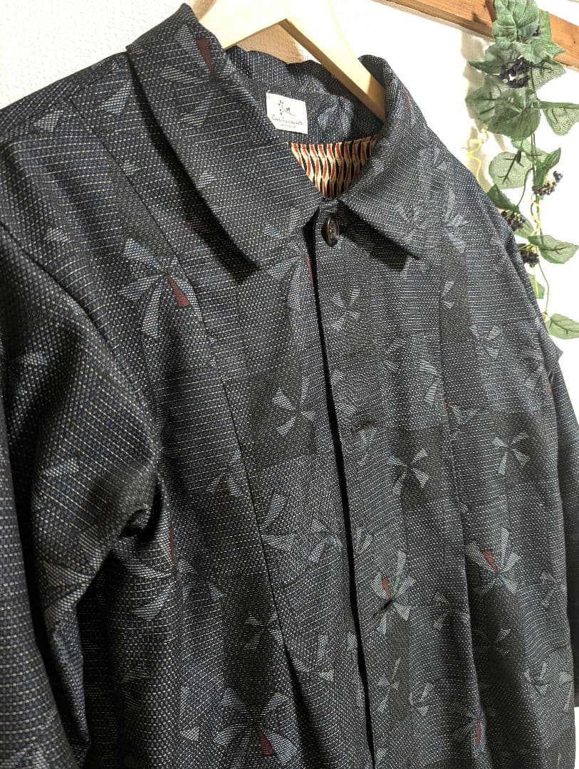 ロングコート　 着物リメイク