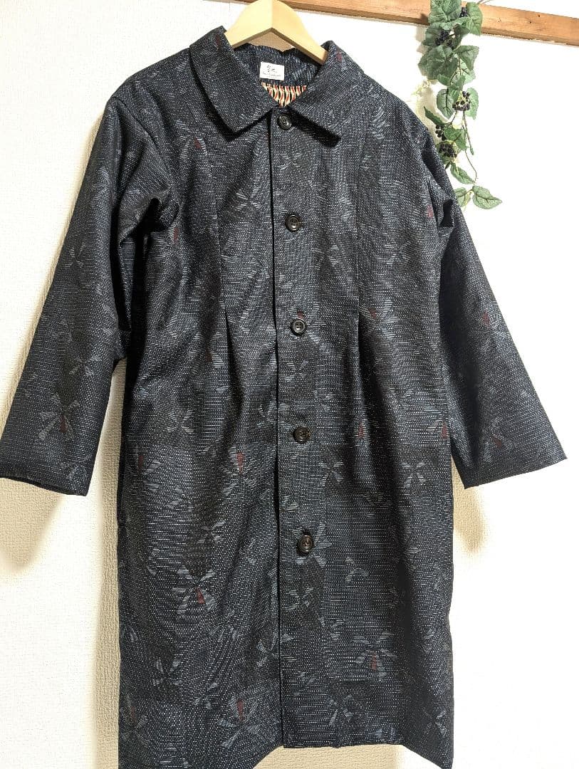 ロングコート　 着物リメイク