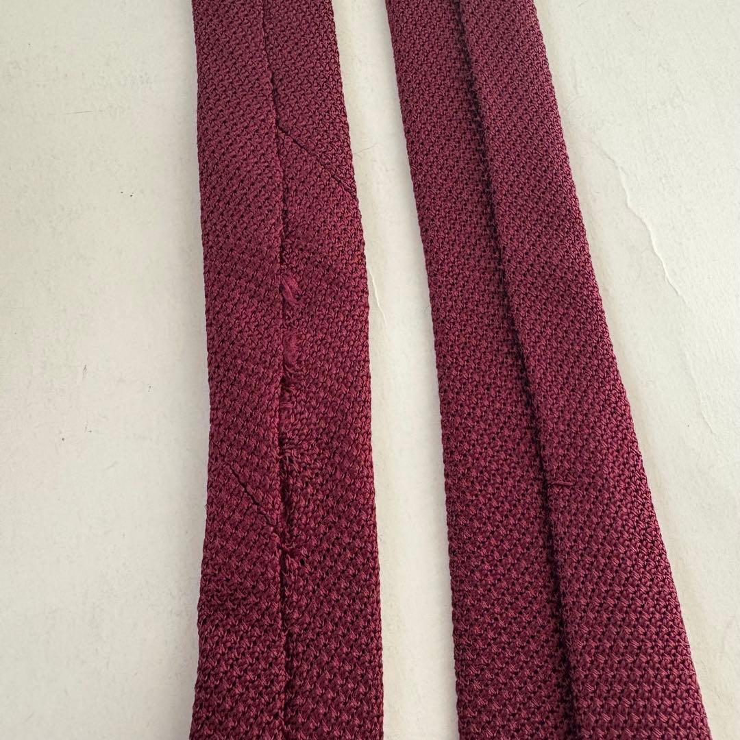 Kingsman by Drake's バーガンディ ネクタイ　無地　グッズ