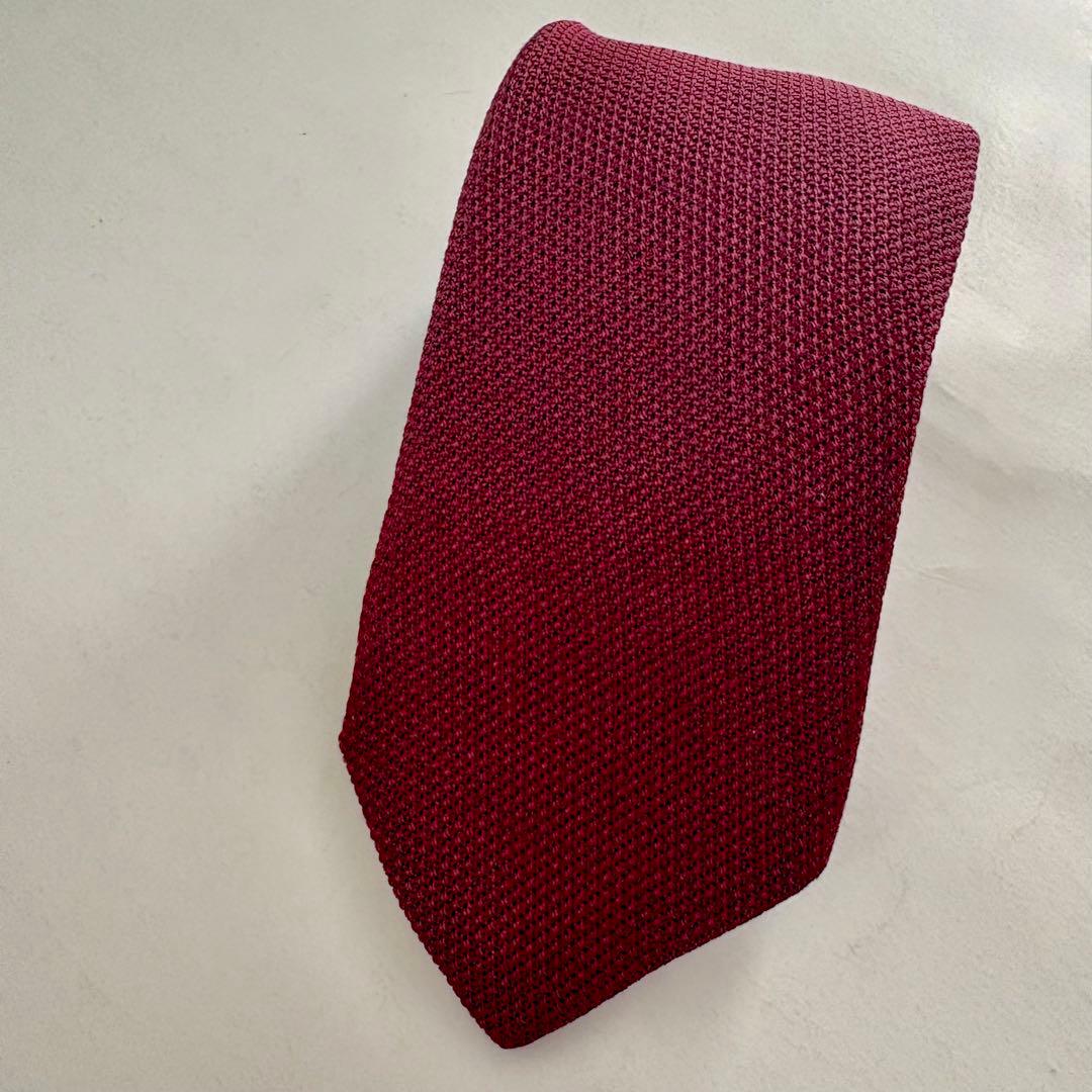 Kingsman by Drake's バーガンディ ネクタイ　無地　グッズ